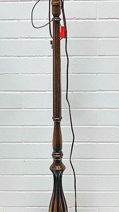 Floor lamp stand. Also table or desk lamp stands, ceiling lamps, wooden, brass, ceramic. Lampshades too. Electrical tested and tagged for safety